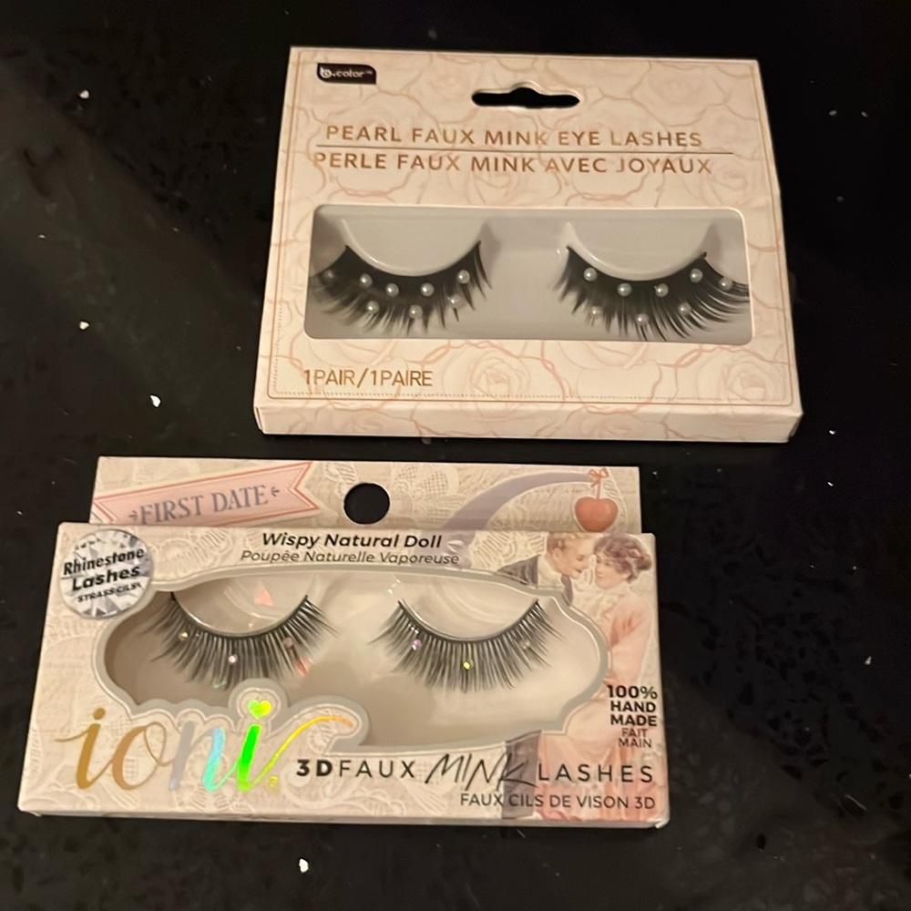 Pearl and rhinestone lashes NEW